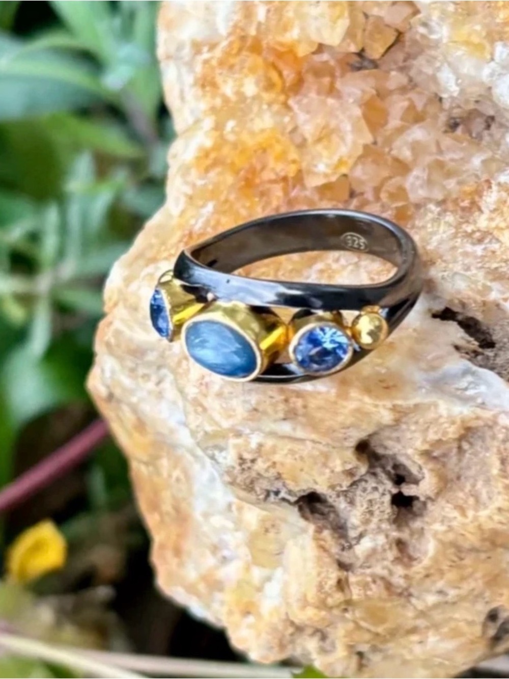NEW! Kyanite & Topaz Ring - Picture 3 of 8